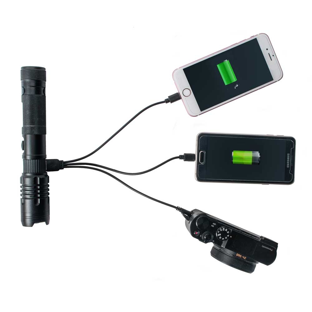 Origin Outdoor Led Flashlight 'Powerbank' 1000 lumen Black 012550 verlichting online bestellen bij Kathmandu Outdoor & Travel