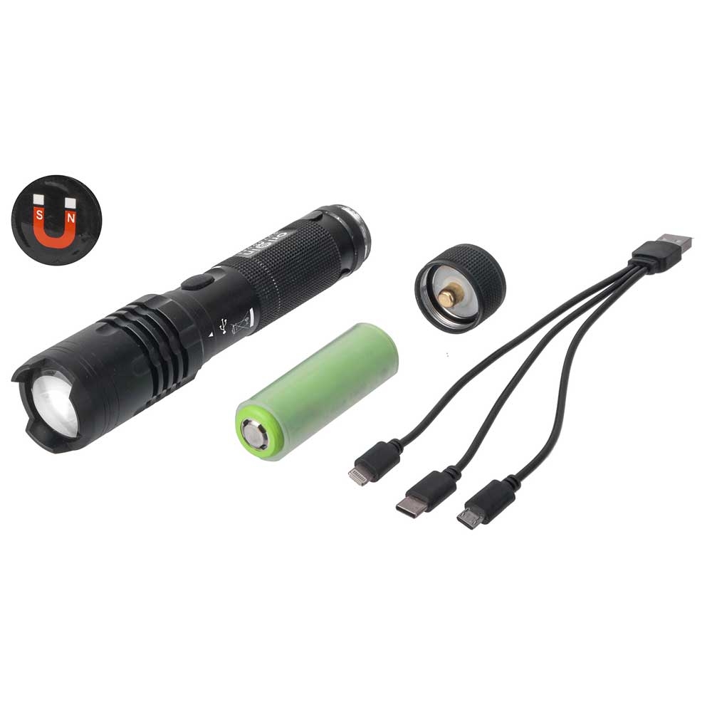 Origin Outdoor Led Flashlight 'Powerbank' 1000 lumen Black 012550 verlichting online bestellen bij Kathmandu Outdoor & Travel
