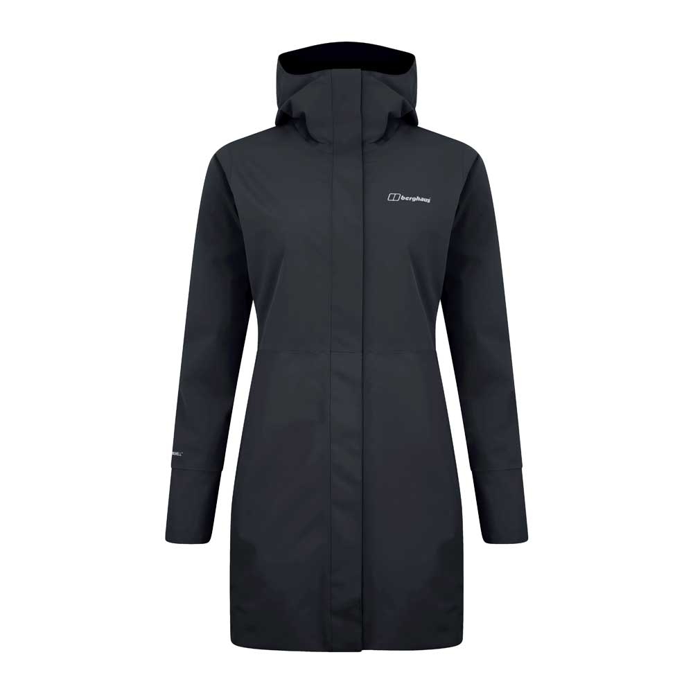 Berghaus Omeara Long Jacket Women's Jet Black A001056-BP6 jassen online bestellen bij Kathmandu Outdoor & Travel