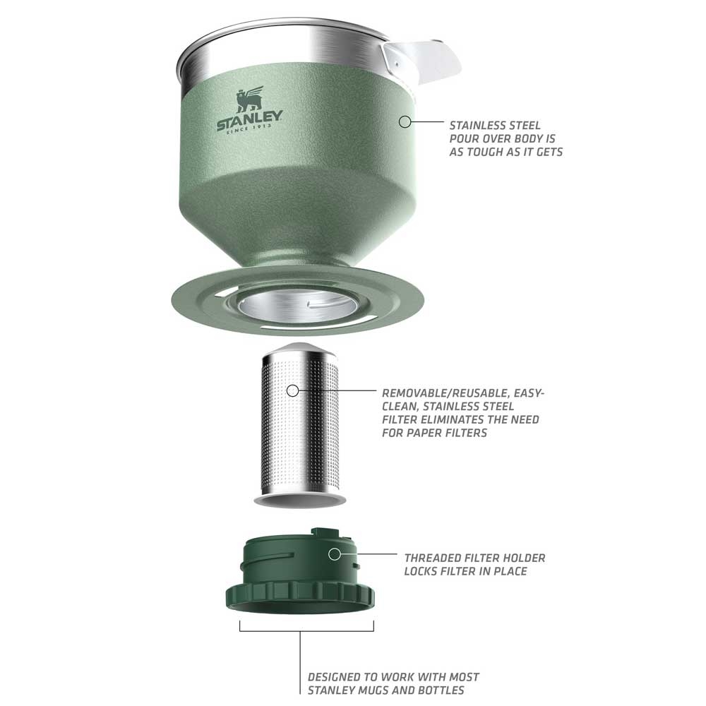 Stanley The Perfect-Brew Pour Over Hammertone Green 10-09383-002 koken online bestellen bij Kathmandu Outdoor & Travel