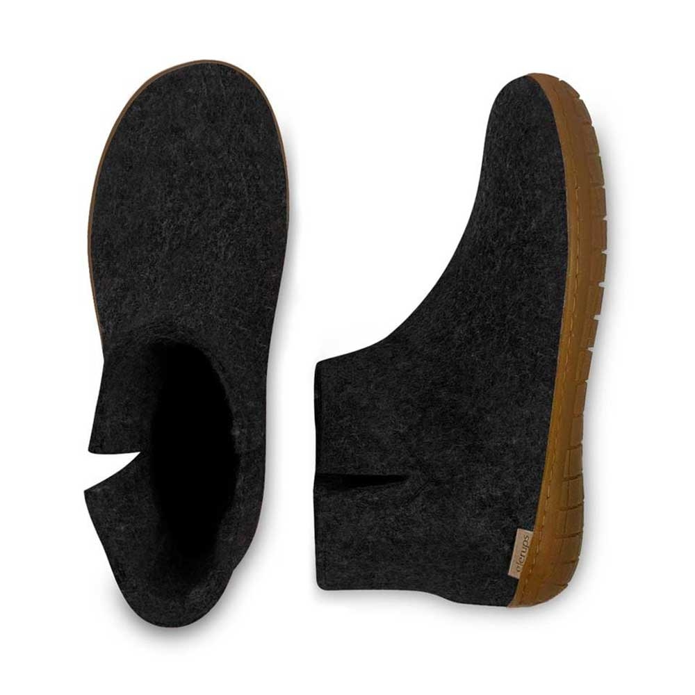 Glerups Boot Rubber Charcoal GR02-CHARCOAL/HNYRUB pantoffels en huissokken online bestellen bij Kathmandu Outdoor & Travel