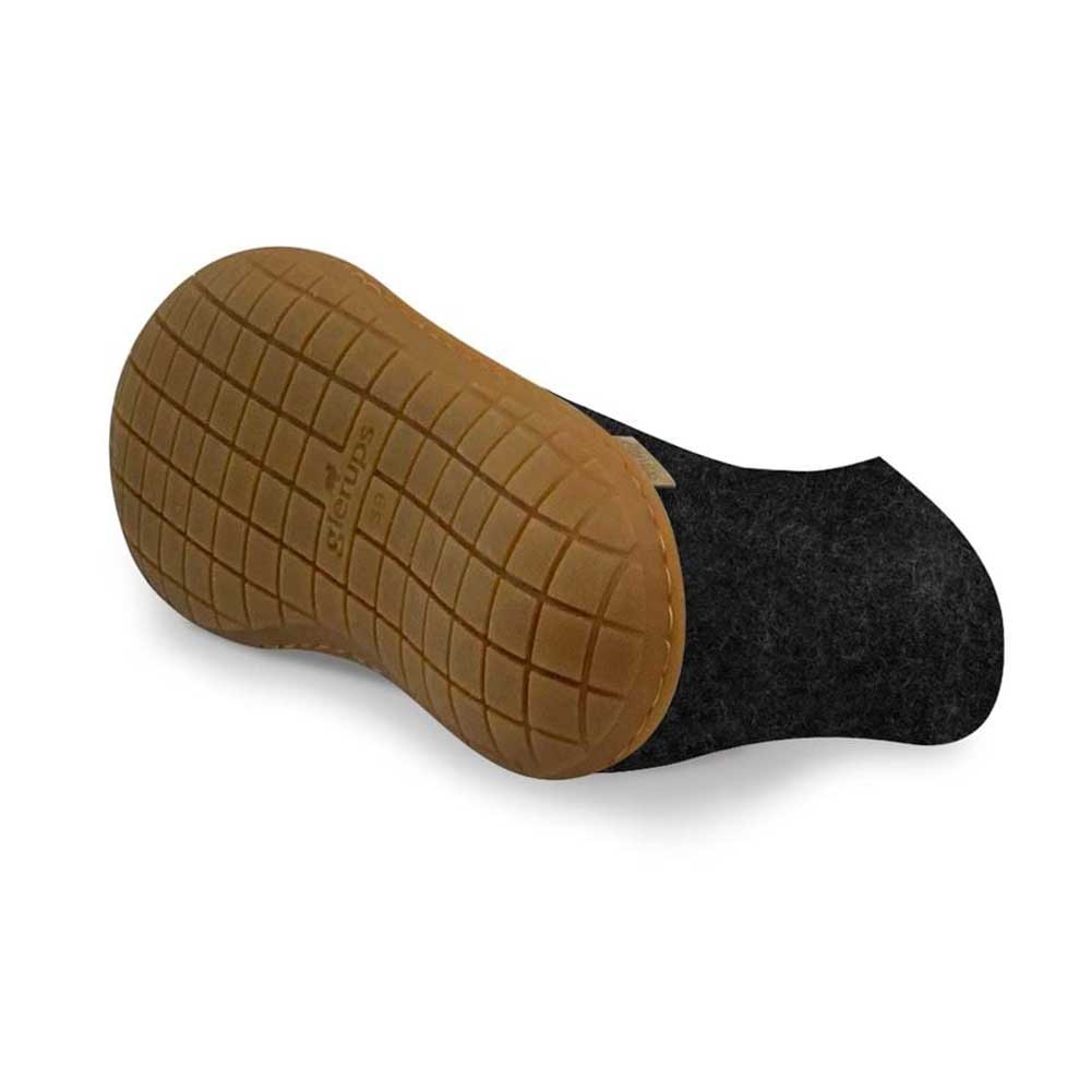 Glerups Boot Rubber Charcoal GR02-CHARCOAL/HNYRUB pantoffels en huissokken online bestellen bij Kathmandu Outdoor & Travel