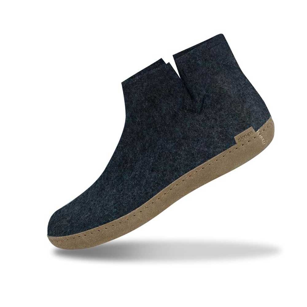 Glerups Boot Leather Denim G10-DENIM pantoffels en huissokken online bestellen bij Kathmandu Outdoor & Travel