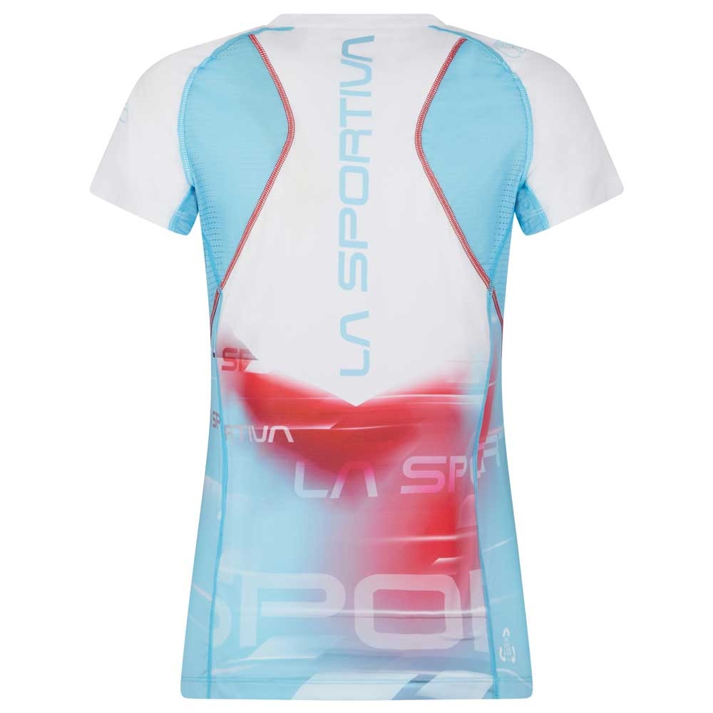 La Sportiva Veloce T-Shirt Women's Malibu Blue/White Q24-602000 shirts en tops online bestellen bij Kathmandu Outdoor & Travel