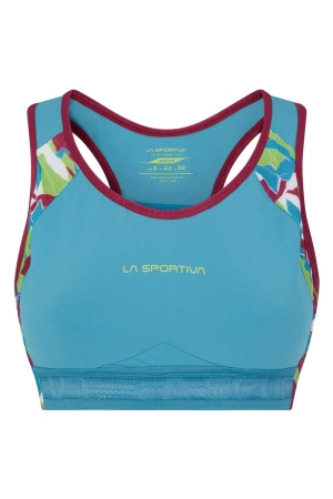 La Sportiva Hover Top Women's Topaz/Lime Green Q25-624709 onderkleding/thermokleding online bestellen bij Kathmandu Outdoor & Travel