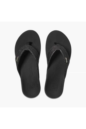 Reef Ortho-Spring Women's Black/Black Glitter RF0A3VDXBBG slippers online bestellen bij Kathmandu Outdoor & Travel