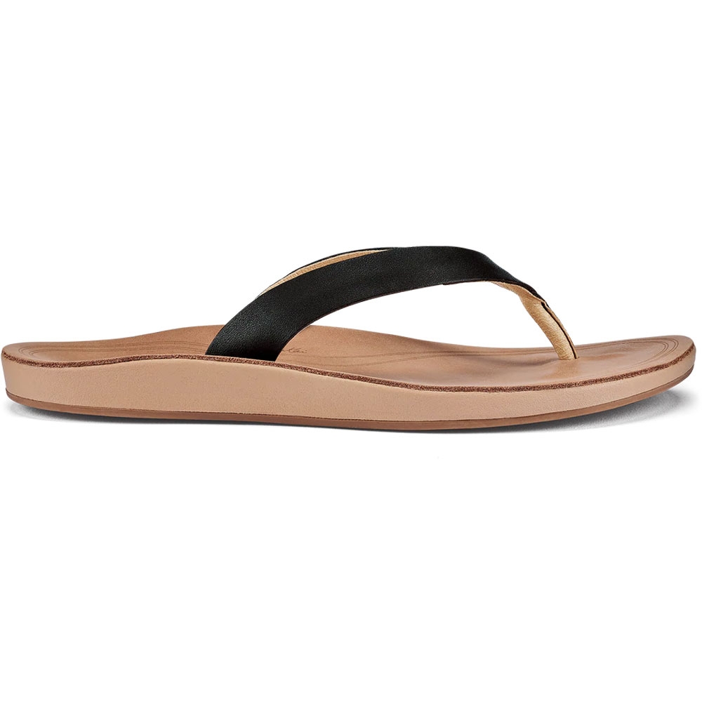 Olukai Nonohe Women's Black/Golden Sand 20440-40GS slippers online bestellen bij Kathmandu Outdoor & Travel