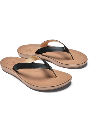 Olukai Nonohe Women's Black/Golden Sand 20440-40GS slippers online bestellen bij Kathmandu Outdoor & Travel