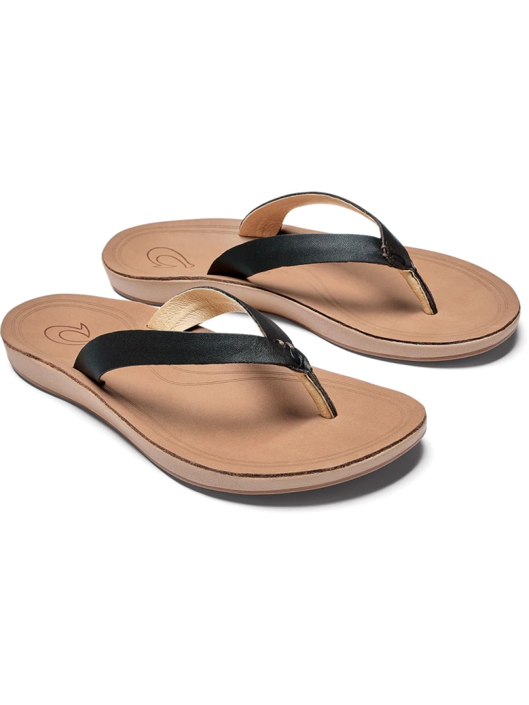 Olukai Nonohe Women's Black/Golden Sand 20440-40GS slippers online bestellen bij Kathmandu Outdoor & Travel