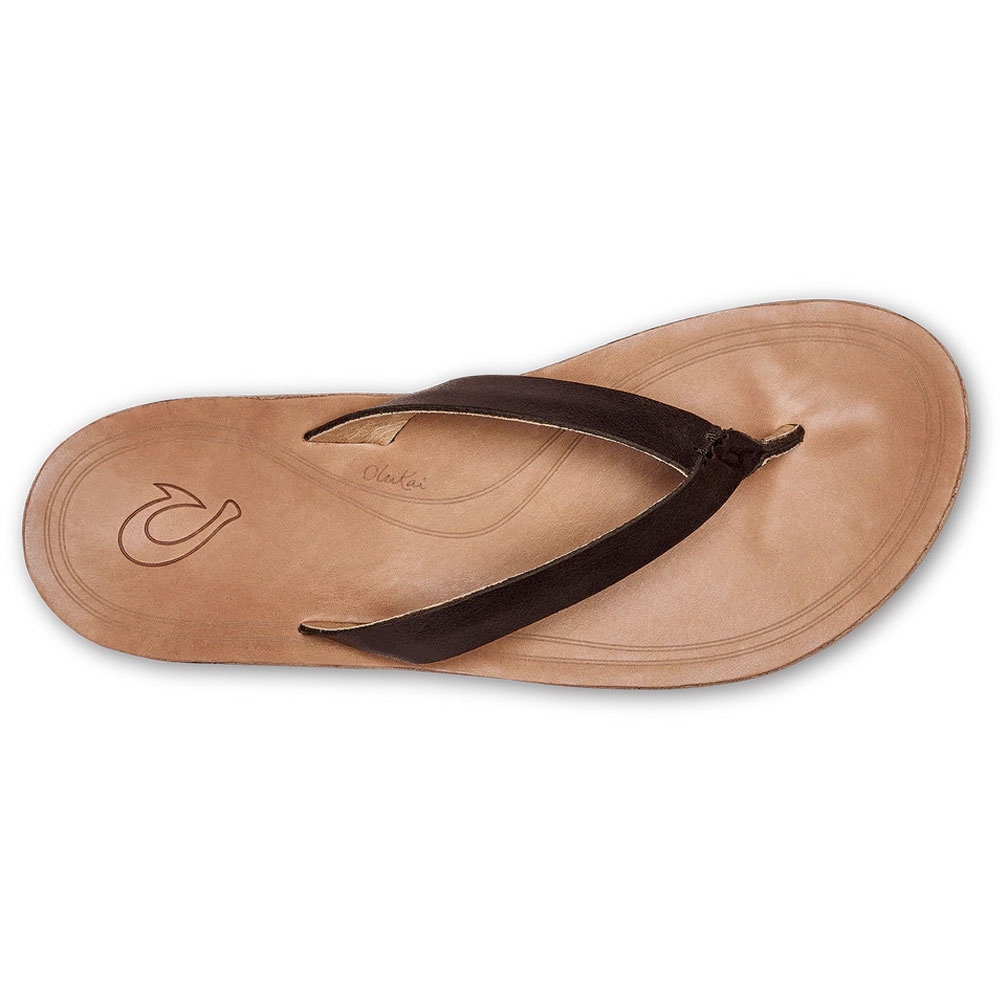 Olukai Nonohe Women's Dark Java/Golden Sand 20440-48GS slippers online bestellen bij Kathmandu Outdoor & Travel