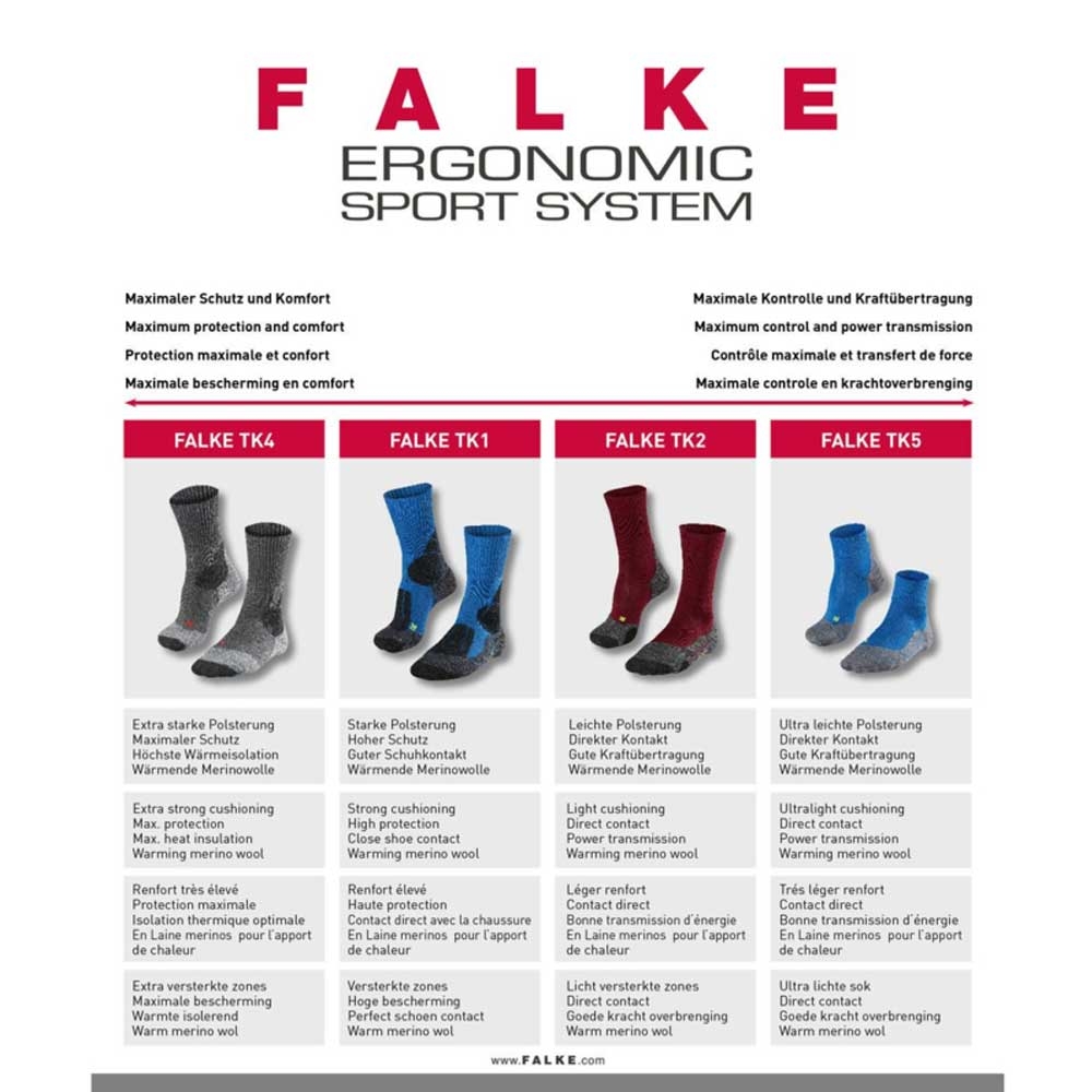 Falke TK5 Wander Asphalt Melange 16242-3180 sokken online bestellen bij Kathmandu Outdoor & Travel