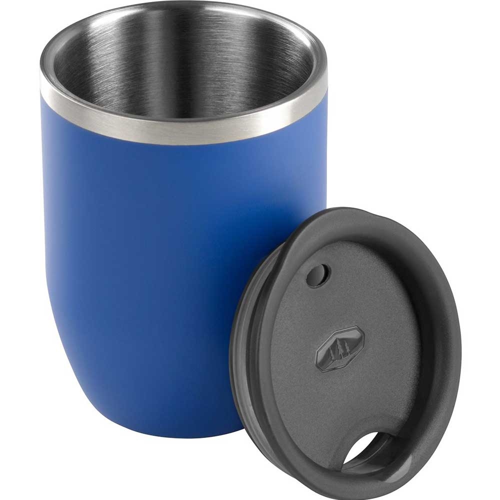 Gsi Glacier Stainless Doppio Mug Glowing Blue GS65136 drinkflessen en thermosflessen online bestellen bij Kathmandu Outdoor & Travel