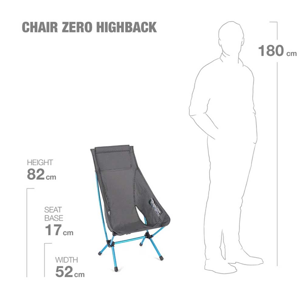 Helinox Chair Zero High Back Black 10559 kampeermeubels online bestellen bij Kathmandu Outdoor & Travel