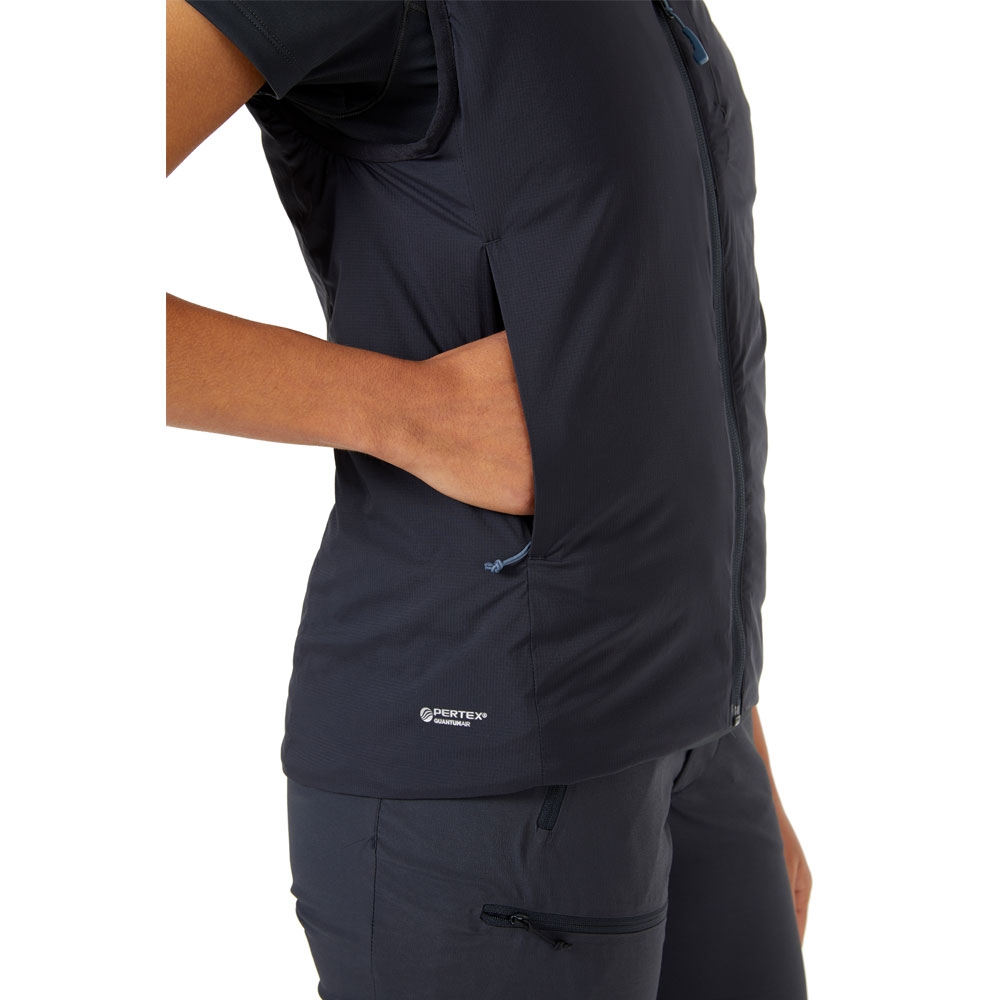 Rab Xenair Vest Women's  Ebony QIP-04-EBN jassen online bestellen bij Kathmandu Outdoor & Travel