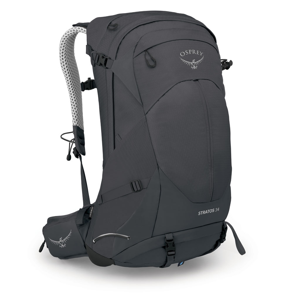 Osprey Stratos 34 Tunnel Vision Grey 10003565 dagrugzakken online bestellen bij Kathmandu Outdoor & Travel