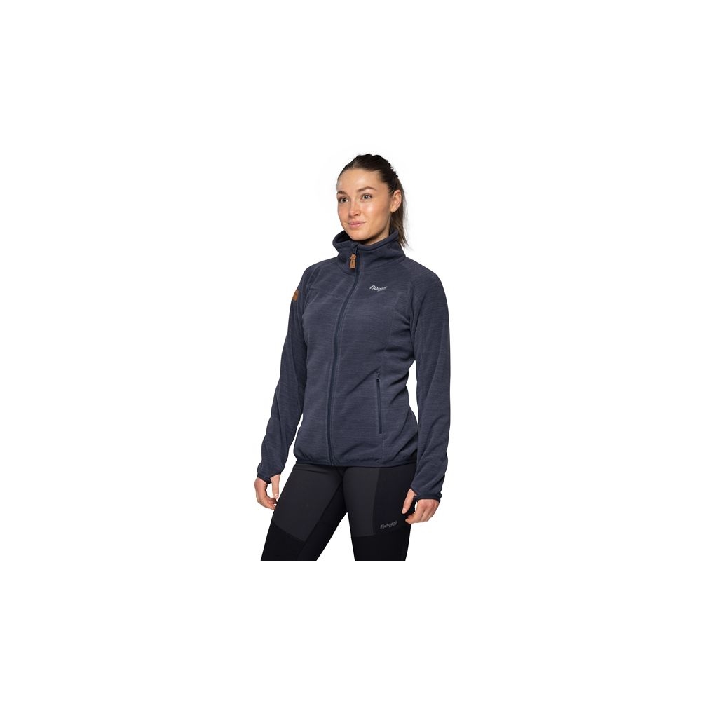 Bergans Hareid Fleece NoHood Jacket Women's Dark Navy 3030-7284 fleeces en truien online bestellen bij Kathmandu Outdoor & Travel