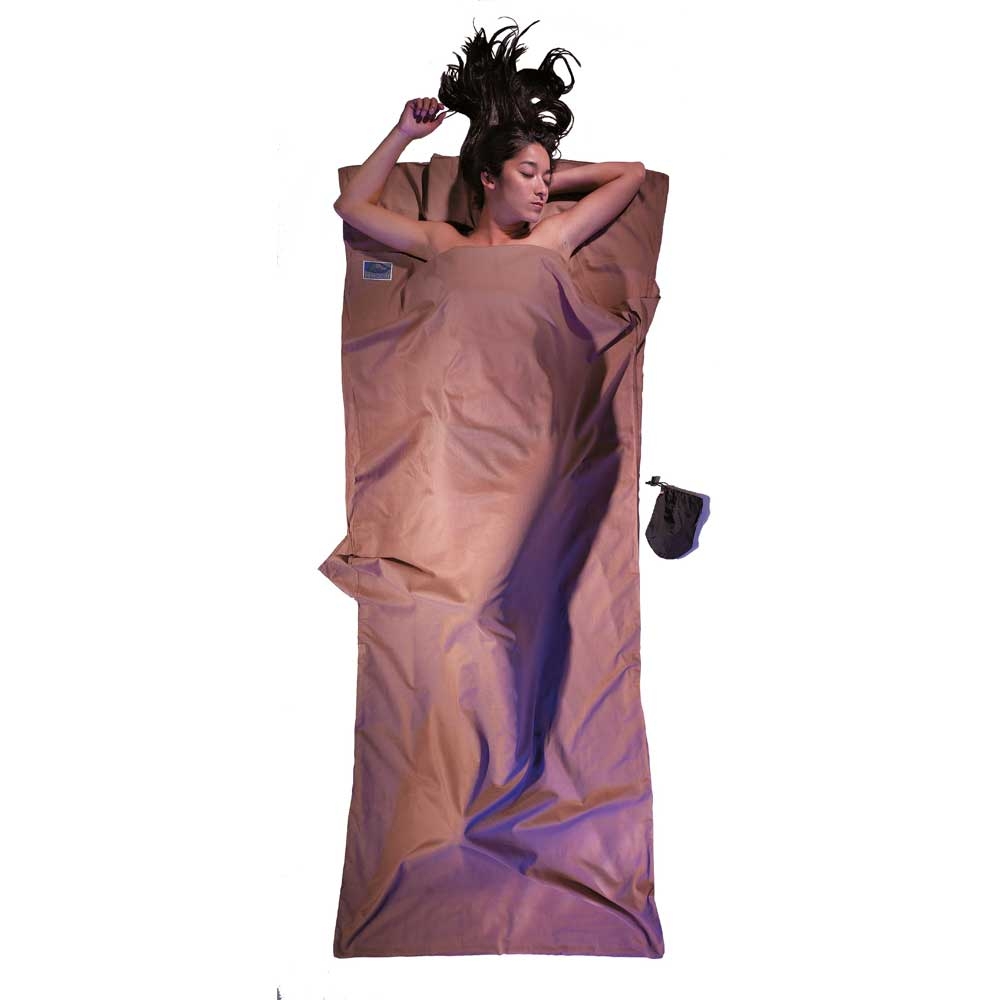 Cocoon Travelsheet, 100% Egyptian Cotton Khaki CECT25 lakenzakken en liners online bestellen bij Kathmandu Outdoor & Travel