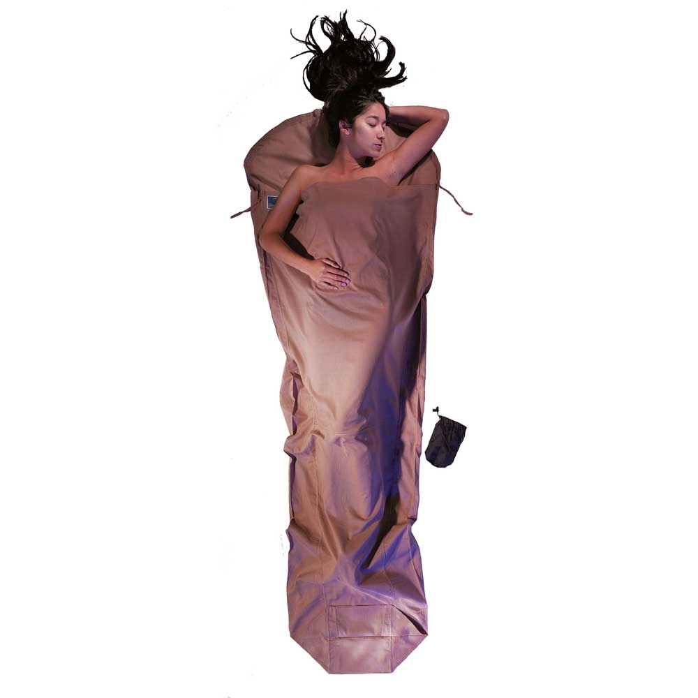 Cocoon MummyLiner, 100% Egyptian Cotton Khaki CECM25 lakenzakken en liners online bestellen bij Kathmandu Outdoor & Travel