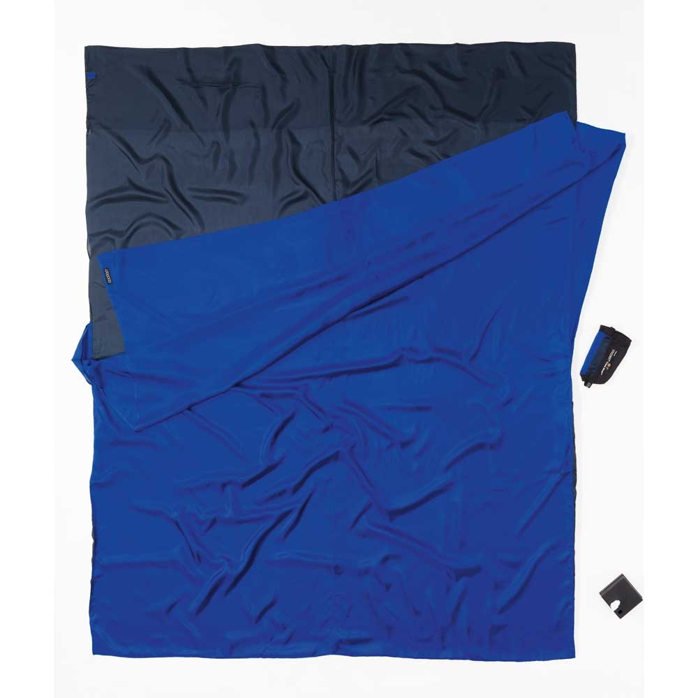 Cocoon Travelsheet Double, 100% Silk Tuareg / Ult blue CSD24/80 lakenzakken en liners online bestellen bij Kathmandu Outdoor & Travel