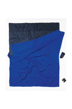 Cocoon  Travelsheet Double, 100% Silk Tuareg / Ult blue