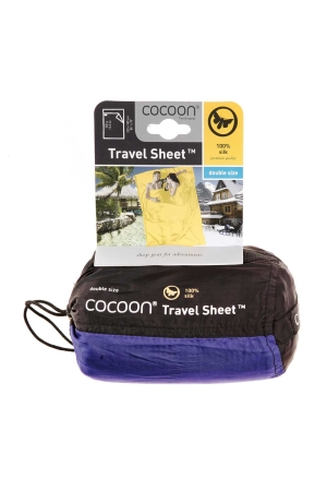 Cocoon Travelsheet Double, 100% Silk Tuareg / Ult blue CSD24/80 lakenzakken en liners online bestellen bij Kathmandu Outdoor & Travel
