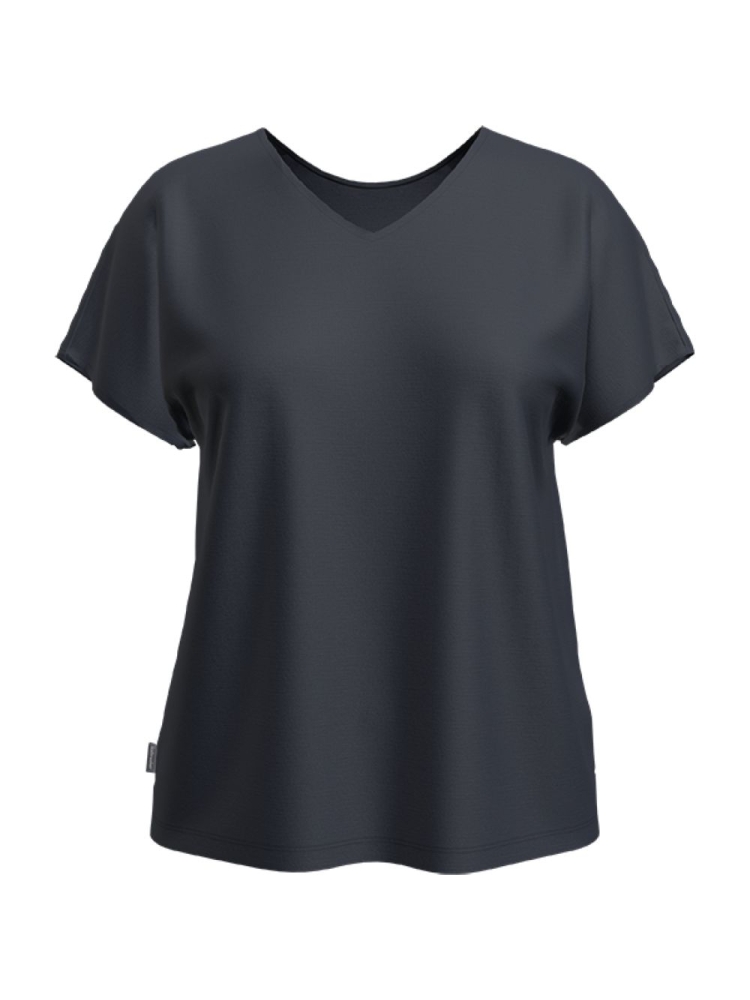 Icebreaker Drayden Reversible Short Sleeve Top Women's Midnight Navy 0A56ES-IB401 shirts en tops online bestellen bij Kathmandu Outdoor & Travel