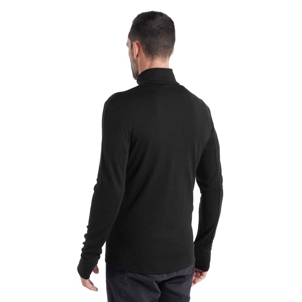 Icebreaker Quantum III Long Sleeve Zip Black 0A56FP-0011 fleeces en truien online bestellen bij Kathmandu Outdoor & Travel