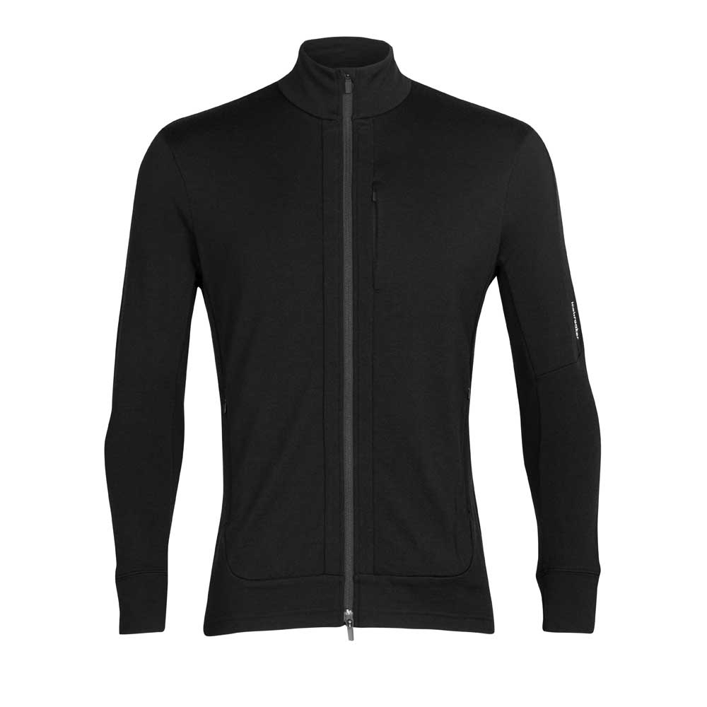 Icebreaker Quantum III Long Sleeve Zip Black 0A56FP-0011 fleeces en truien online bestellen bij Kathmandu Outdoor & Travel