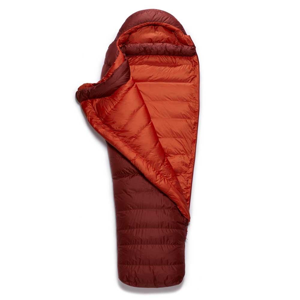 Rab Ascent 900 Oxblood Red QSD-39-OXB slaapzakken online bestellen bij Kathmandu Outdoor & Travel