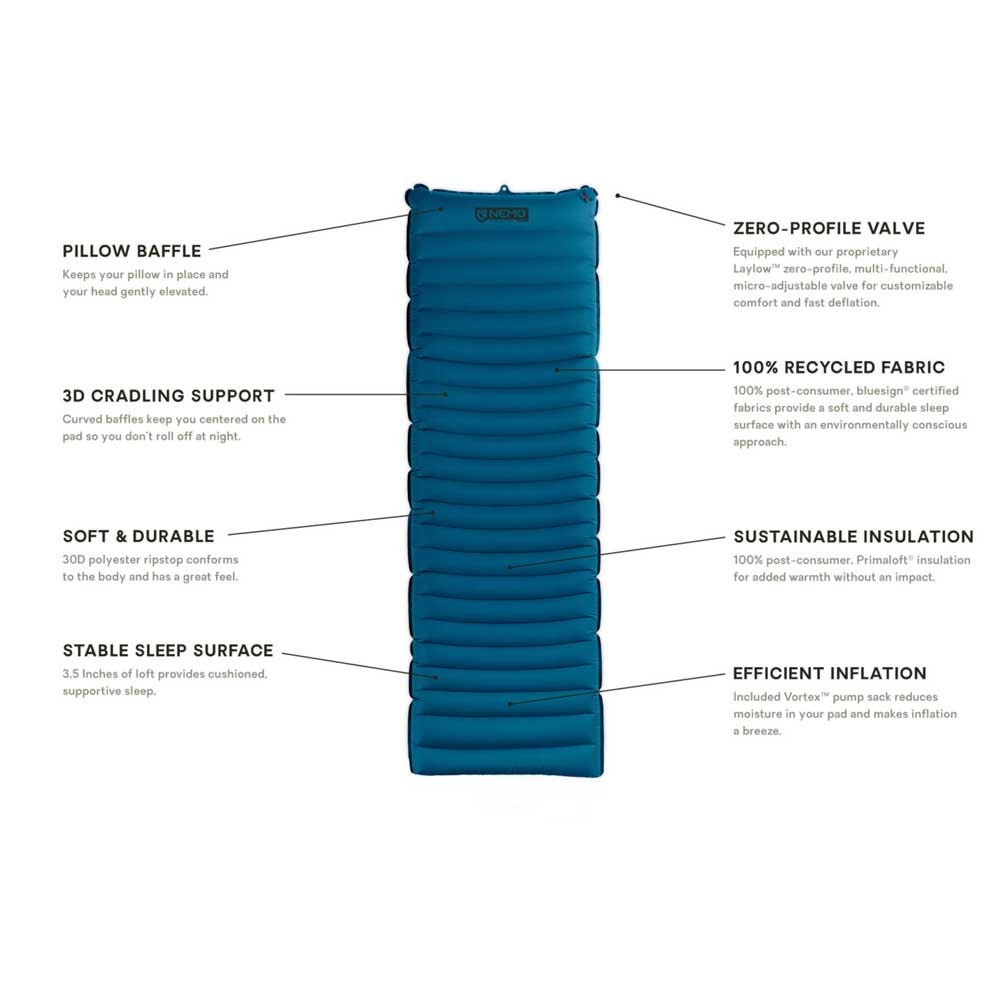 Nemo Quasar 3D Insulated Regular . 8116.66033123 slaapmatjes online bestellen bij Kathmandu Outdoor & Travel