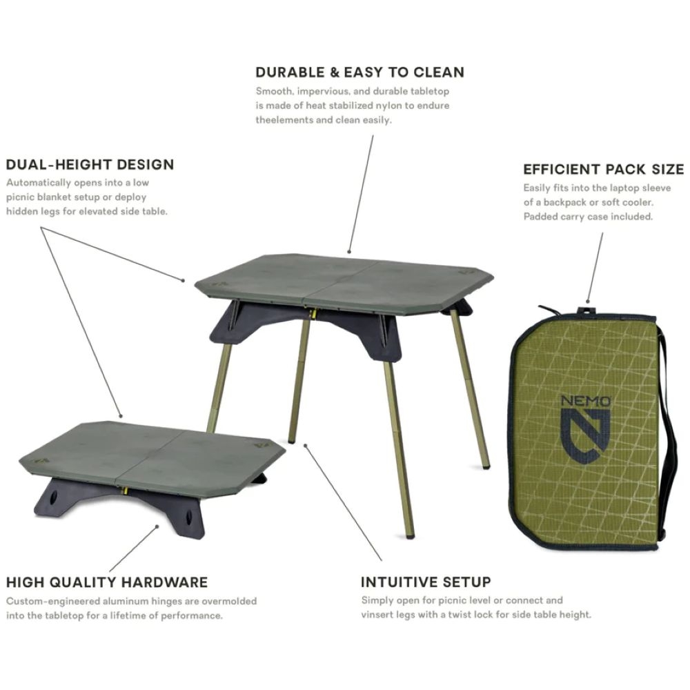 Nemo Moonlander Dual Height Table . 8116.66032812 kampeermeubels online bestellen bij Kathmandu Outdoor & Travel