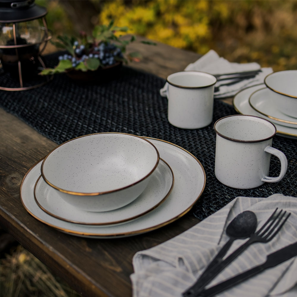Barebones Plate Enamel 2 Pcs Egg Shell CKW-391 koken online bestellen bij Kathmandu Outdoor & Travel