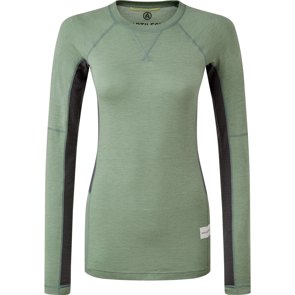 Artilect Flatiron 185 Crew Women's Sea Spray/Ash 2212112-Sea Spray/As onderkleding/thermokleding online bestellen bij Kathmandu Outdoor & Travel