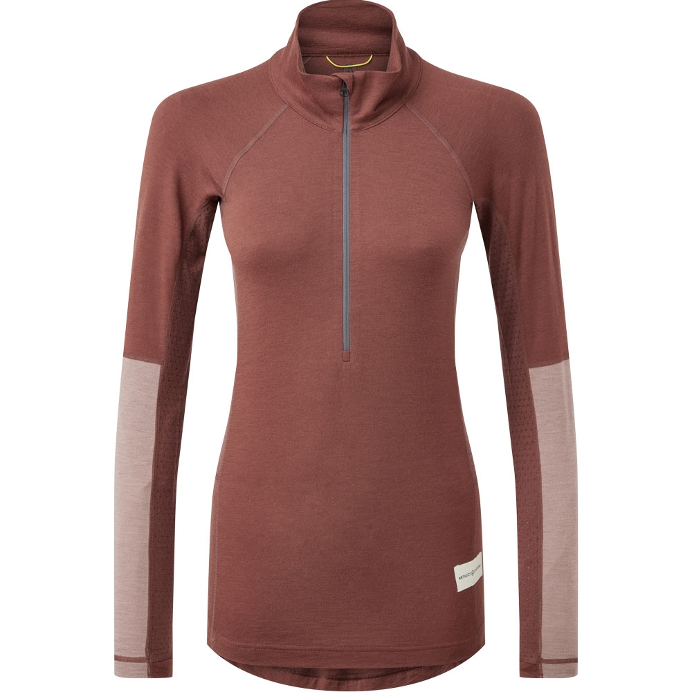 Artilect Flatiron 185 1/4 Zip Women's Andorra/Twilight Mauve 2212113-Andorra/Twil onderkleding/thermokleding online bestellen bij Kathmandu Outdoor & Travel