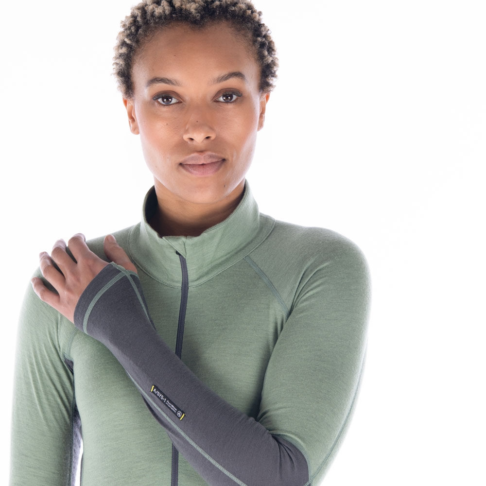 Artilect Flatiron 185 1/4 Zip Women's Sea Spray/Ash 2212113-Sea Spray/As onderkleding/thermokleding online bestellen bij Kathmandu Outdoor & Travel