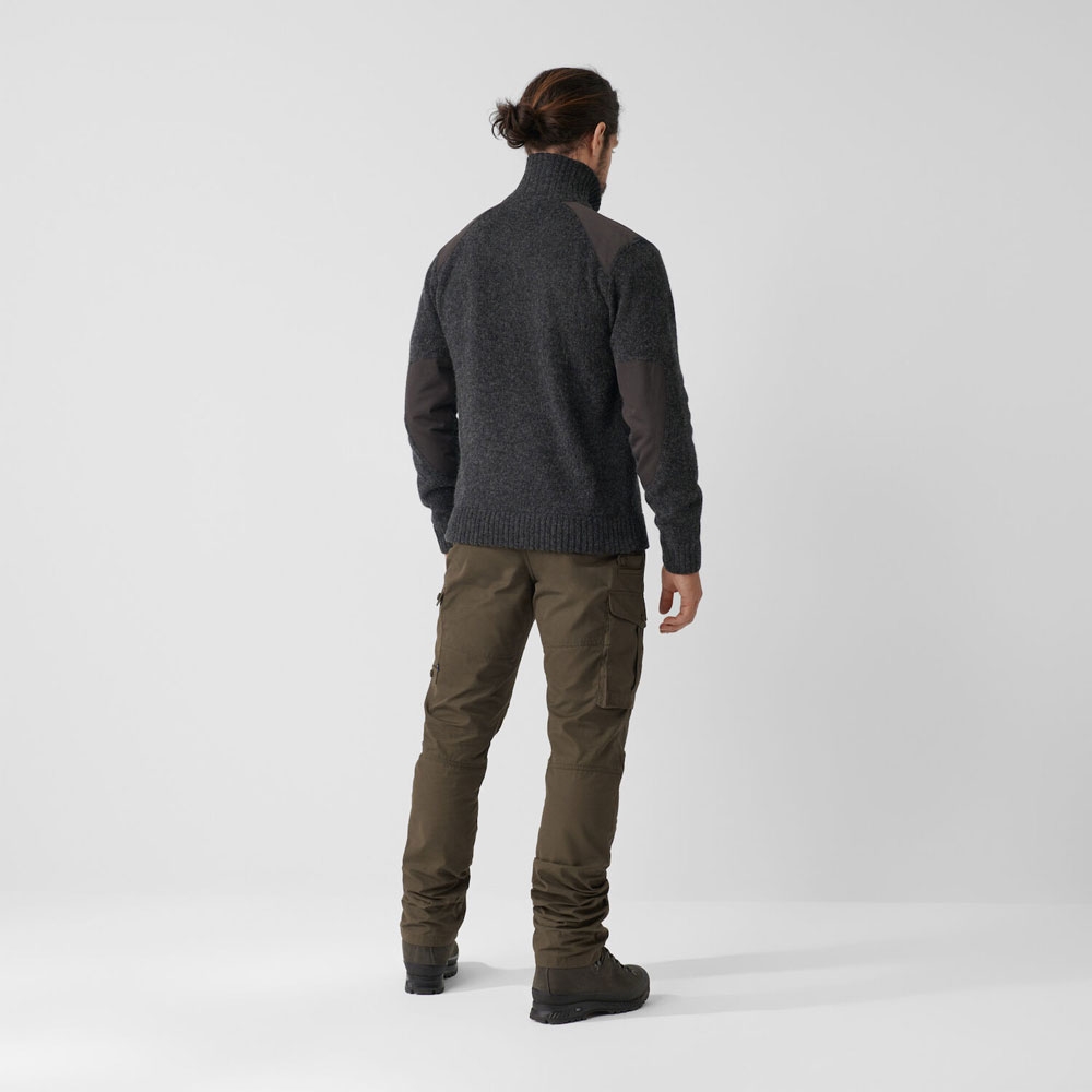 Fjällräven Koster Sweater  Dark Grey 90487-030 fleeces en truien online bestellen bij Kathmandu Outdoor & Travel