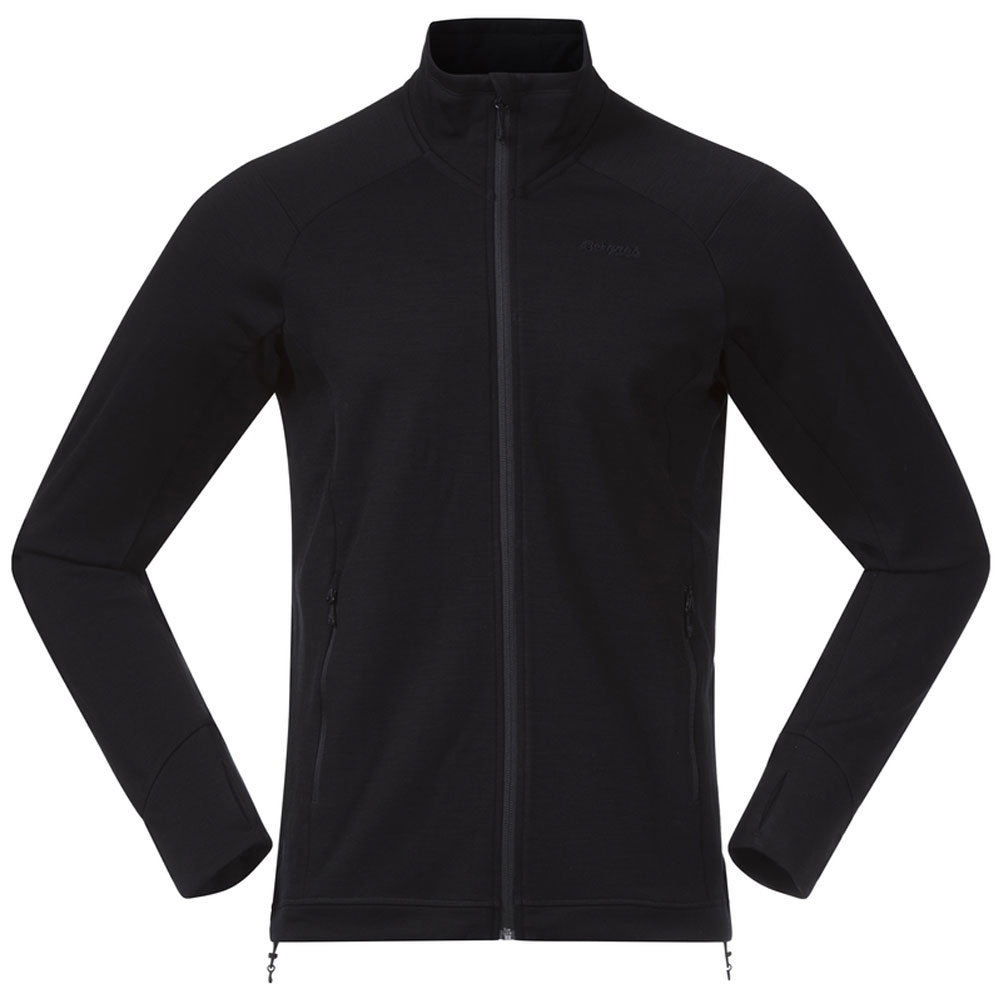 Bergans Ulstein Wool Jacket Black 9138-91 fleeces en truien online bestellen bij Kathmandu Outdoor & Travel
