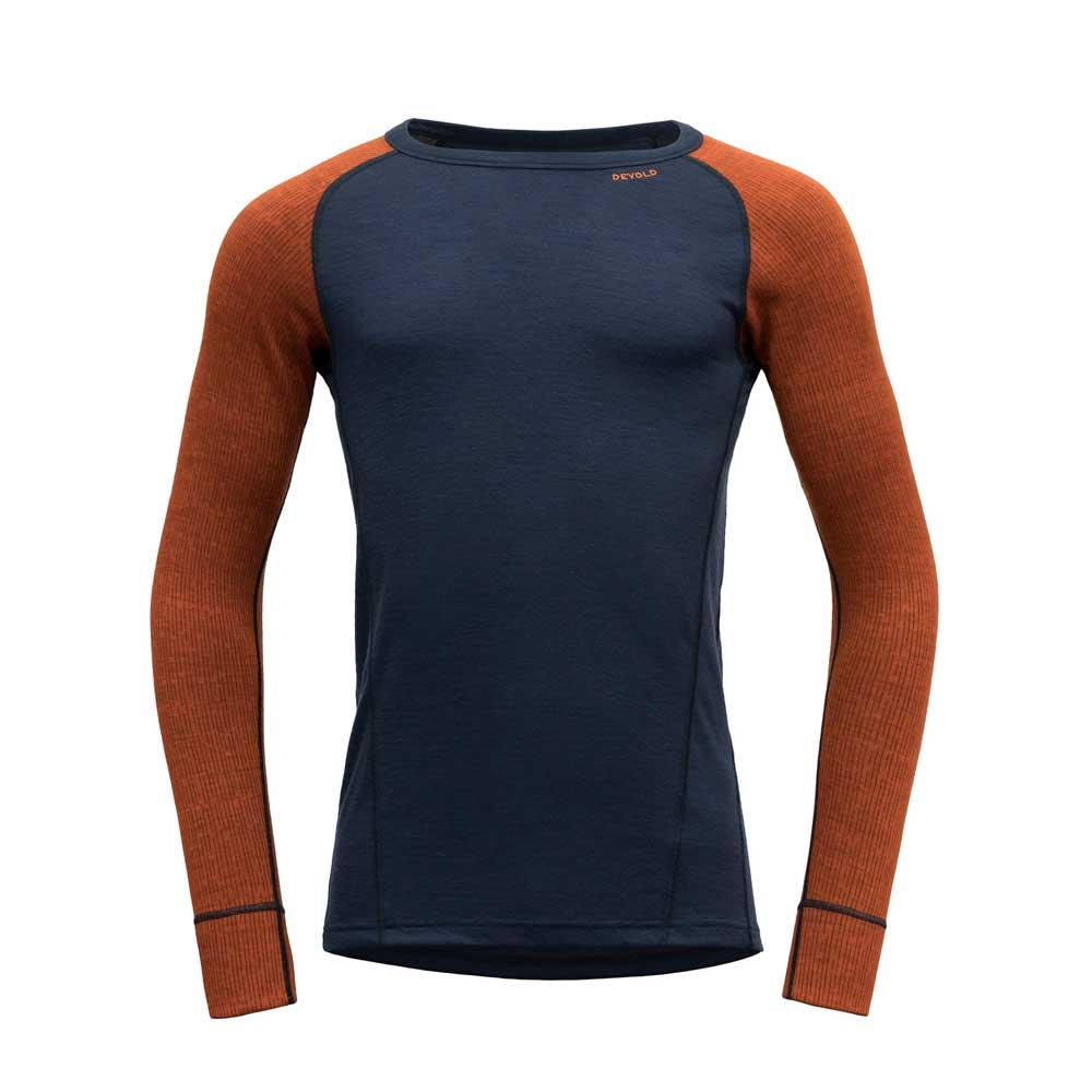 Devold Duo Active Merino 205 Shirt  FLAME/INK GO 202 224 A-130A onderkleding/thermokleding online bestellen bij Kathmandu Outdoor & Travel
