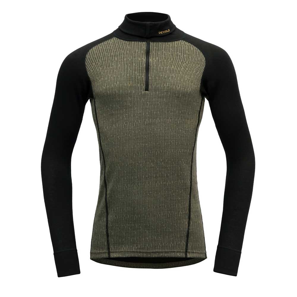 Devold Duo Active Merino 205 Z.Neck  LICHEN/CAVIAR GO 202 240 A-404A onderkleding/thermokleding online bestellen bij Kathmandu Outdoor & Travel