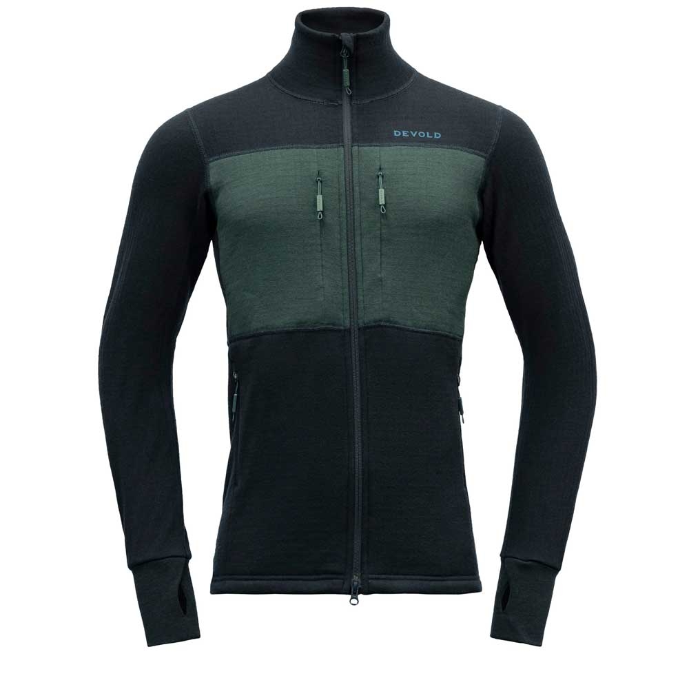 Devold Egga Grid Merino Jacket  Ink/Woods GO 206 450 A-284A fleeces en truien online bestellen bij Kathmandu Outdoor & Travel