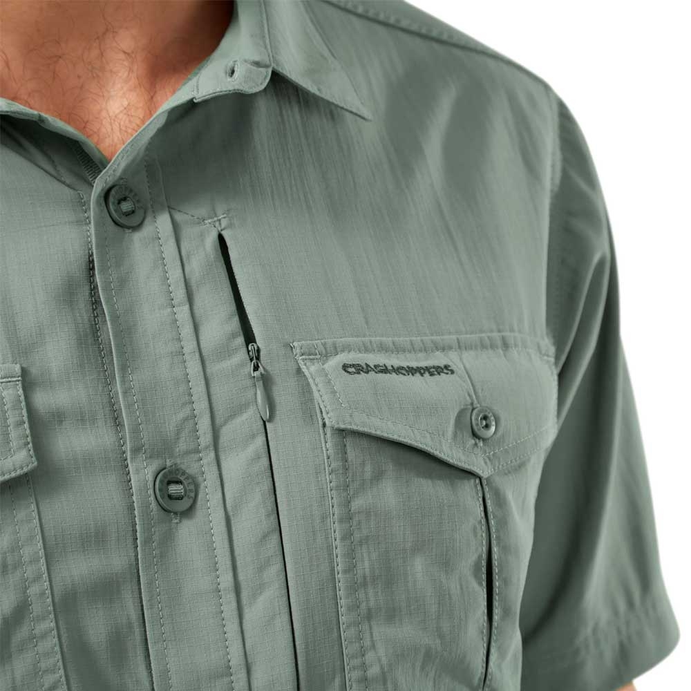 Craghoppers NosiLife Adventure II Short Sleeved Shirt Sage CMS60730F-Sage shirts en tops online bestellen bij Kathmandu Outdoor & Travel