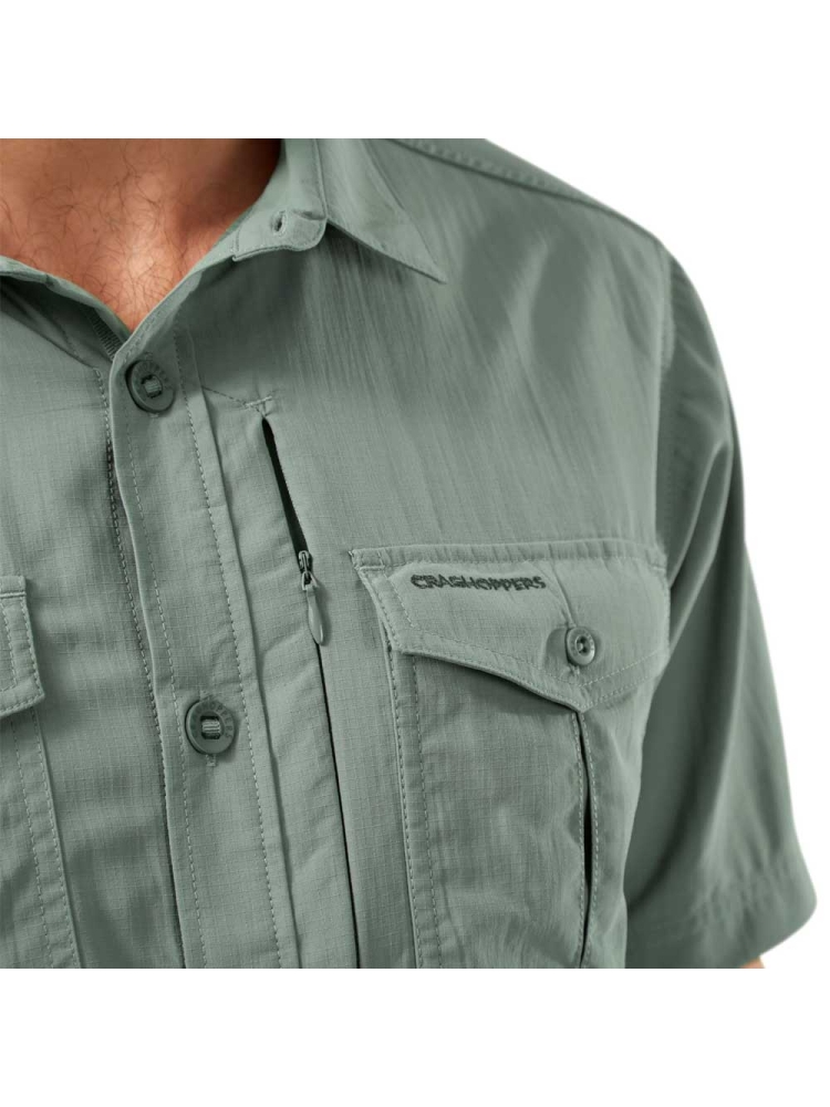 Craghoppers NosiLife Adventure II Short Sleeved Shirt Sage CMS60730F-Sage shirts en tops online bestellen bij Kathmandu Outdoor & Travel