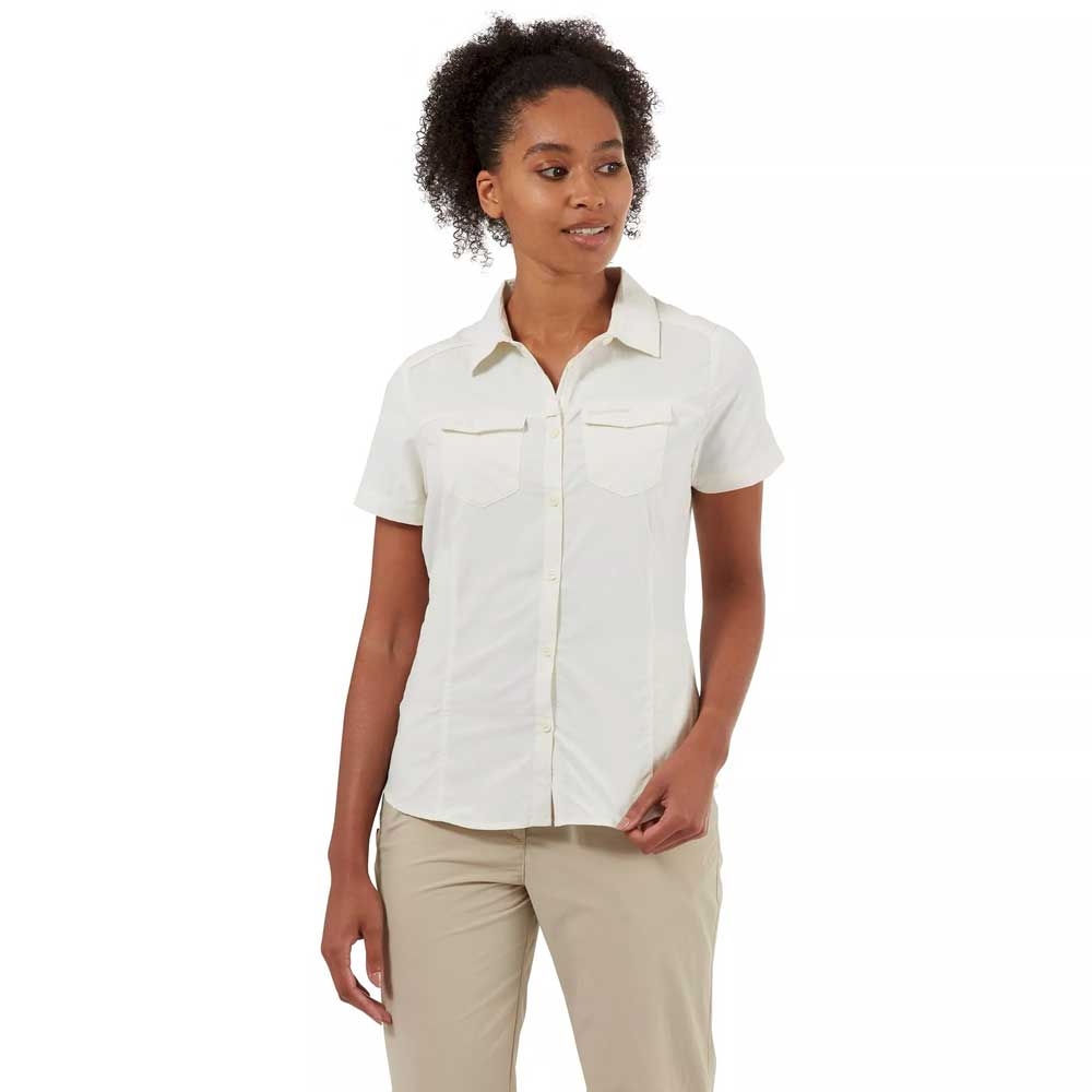 Craghoppers NosiLife Adventure II Short Sleeved Shirt Women's Seasalt CWS48433A-Seasalt shirts en tops online bestellen bij Kathmandu Outdoor & Travel