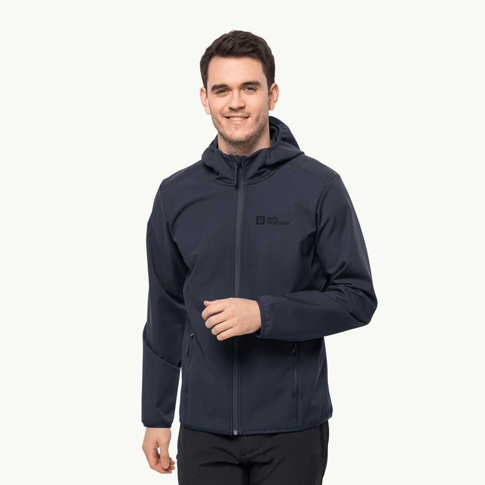 Jack Wolfskin Bornberg Hoody night blue 1307471-1010 jassen online bestellen bij Kathmandu Outdoor & Travel