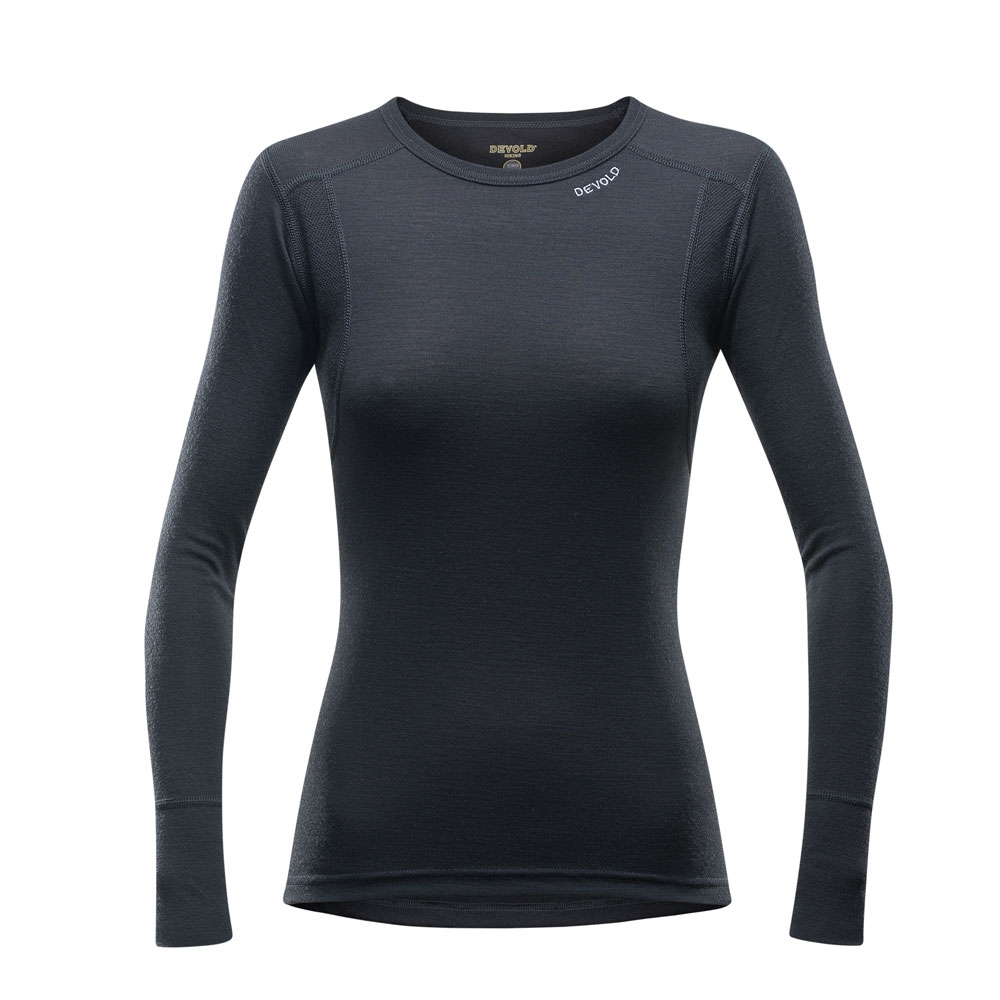 Devold Hiking Long Sleeve Shirt Women's BLACK GO 245 227 A-950A onderkleding/thermokleding online bestellen bij Kathmandu Outdoor & Travel