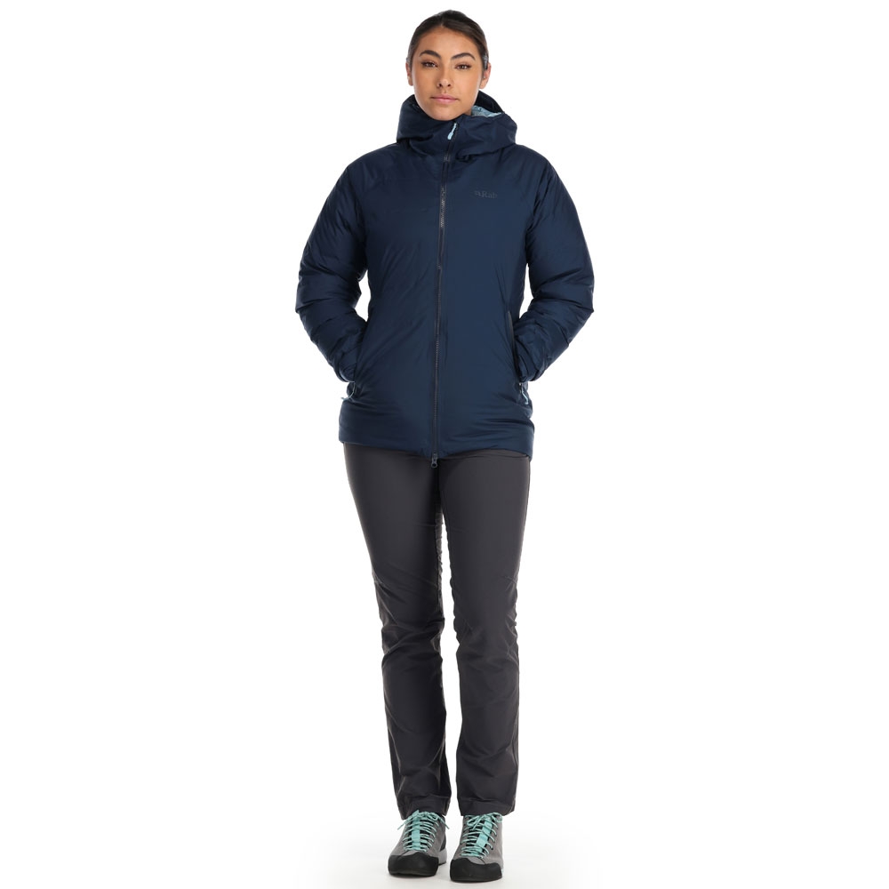 Rab Valiance Jacket Women's Deep Ink QDB-50-DIK jassen online bestellen bij Kathmandu Outdoor & Travel