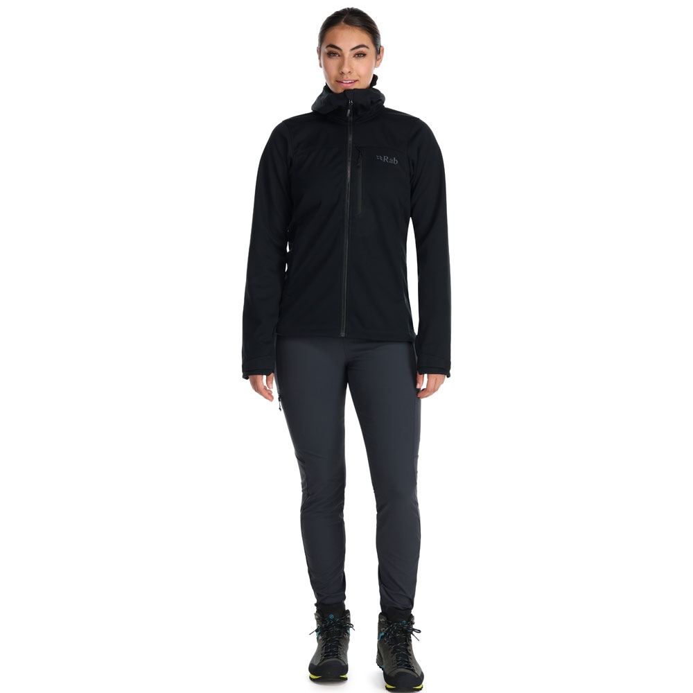 Rab Scimitar Windstopper Jacket Women's Black QWS-65-BLK fleeces en truien online bestellen bij Kathmandu Outdoor & Travel