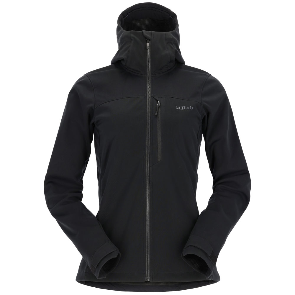 Rab Scimitar Windstopper Jacket Women's Black QWS-65-BLK fleeces en truien online bestellen bij Kathmandu Outdoor & Travel