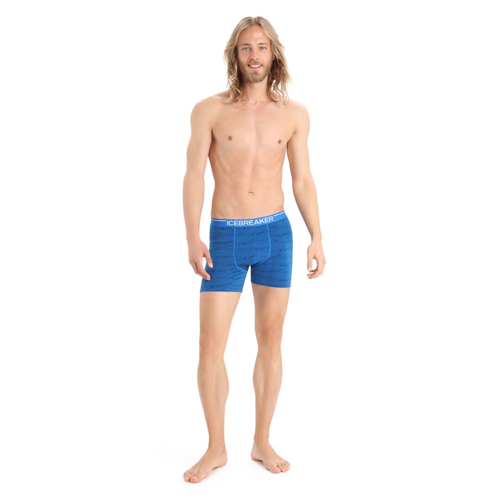Icebreaker Anatomica Boxers Lazurite/Midnight/AOP 1030296-711 onderkleding/thermokleding online bestellen bij Kathmandu Outdoor & Travel