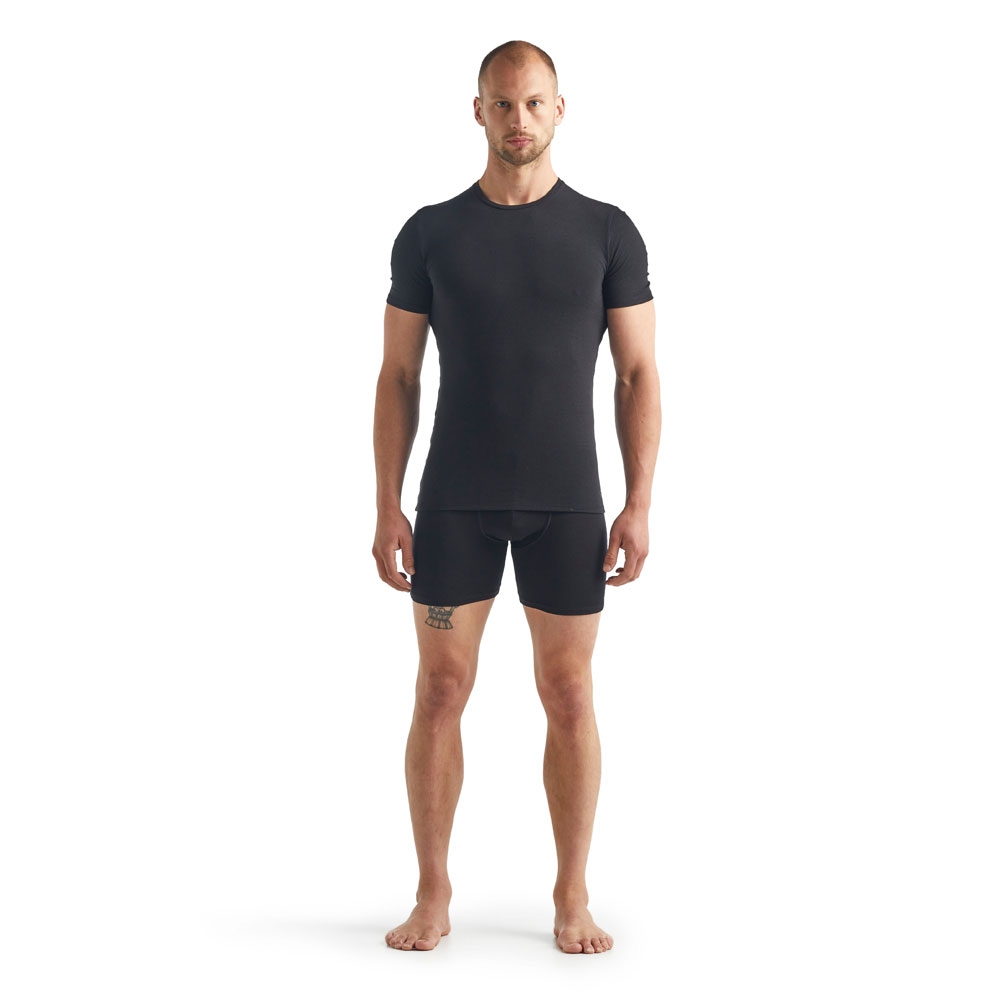 Icebreaker Anatomica Long Boxers Black 1030550-101 onderkleding/thermokleding online bestellen bij Kathmandu Outdoor & Travel